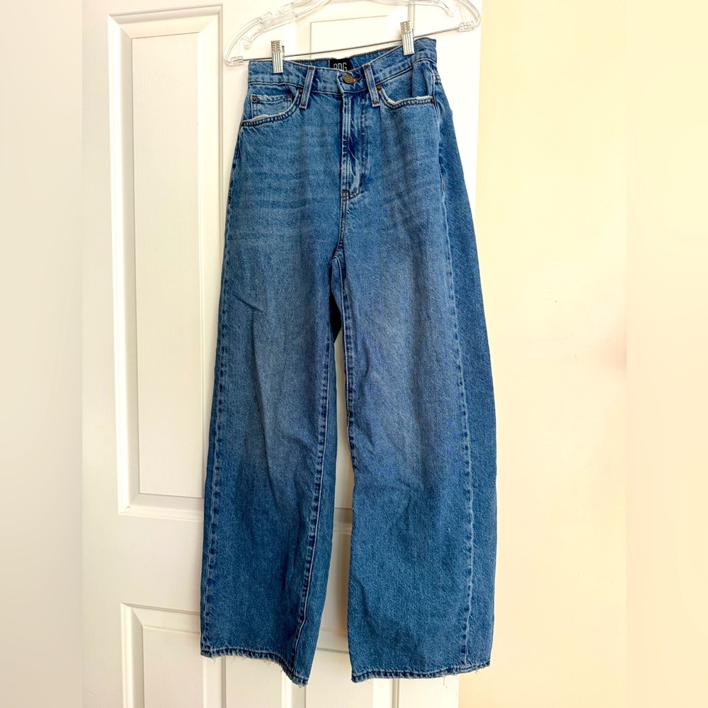 BDG Wide Leg Semi Distressed High Rise Jeans